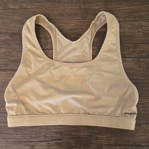 Patagonia Tan Sports Bra Seamless Comfort Moisture-Wicking